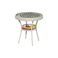 Ensemble de chaises en rotin pour l'extérieur, idéal pour les balcons, les patios et les tables basses.