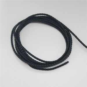 Cable de Audio Negro Bronceado de 2.7MM con Cuatro Hilos Trenzados y Revestimiento de TPE para Dispositivos Digitales y Uso en Auriculares DIY - Product Image 1
