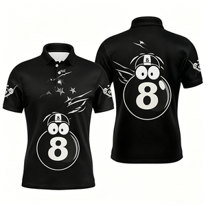 S.Q.F. T-shirt da uomo con stampa 3D bandiera americana e 8-Ball, 100% cotone, divertente, con grafica di trofeo e stecca da biliardo, <span class=keywords><strong>sneakers</strong></span> e pantaloncini. - Product Image 2