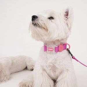 Logotipo personalizado Macaron ColorWaterproof Silicone Quick release para perro Correa ajustable Pvc Goma Gato Perro <span class=keywords><strong>Collar</strong></span> y Correa Set - Product Image 6