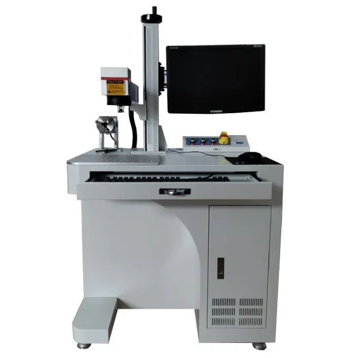 Máquina de gravação profunda a laser de fibra 3D para cartões de metal e placas de identificação, 20w, 30w, 50w, coloridas, de metal, com placa de identificação em aço