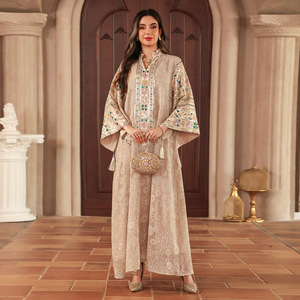 Robe longue brodée pour femme, Abaya de fête, Jalabiya musulmane, Caftan marocain, Dubaï, Islam, Arabe, pour l'Aïd et le Ramadan 2026 - Product Image 3