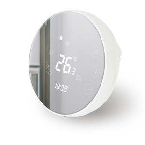 <span class=keywords><strong>Thermostat</strong></span> de chauffage au sol <span class=keywords><strong>intelligent</strong></span> à écran tactile rond basse tension 3A avec commande vocale - Product Image 4