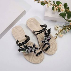 Sandalias Brillantes para Mujer, Verano 2025, Moda, con Diamantes, Diseño de Mariposa, Planas, para Playa y Exteriores - Product Image 5