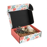 Boîte d'expédition florale personnalisée imprimée, carton ondulé pour colis, emballage cadeau pour bougies et fleurs séchées