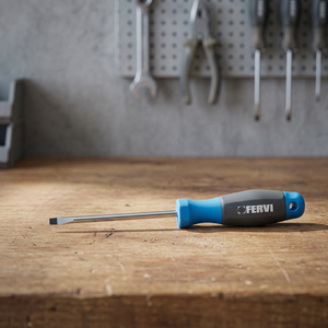 Fervi Electrician Giravite Apppendible <b>Screwdriver</b> 200mm Length 4mm Bit 0.05kg Lightweight Convenient and Easy to Use - Product Image 3