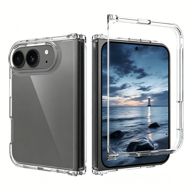 New Products 2.0MM Thick Clear Case with Flexible TPU Acrylic Anti-scratch Phone case for iPhone 18 Fold Non Yellowing Case