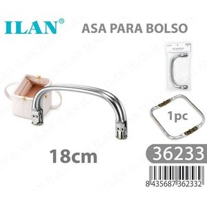 Manico per borsa Ilan 18cm con chiusura in alluminio per accessori borse - Product Image 3