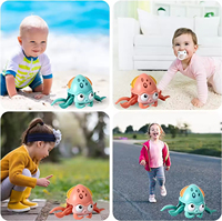 Jouet musical et lumineux USB pour bébés, pieuvre éducative en plastique, best-seller, idéale pour la remise des diplômes et Thanksgiving