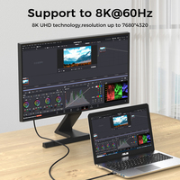 UNIEAN vente en gros 8K UHD 2.1 câble 48Gbps Ultra haute vitesse 60Hz Audio canal de retour ARC pour PS5 Xbox TV vers PC