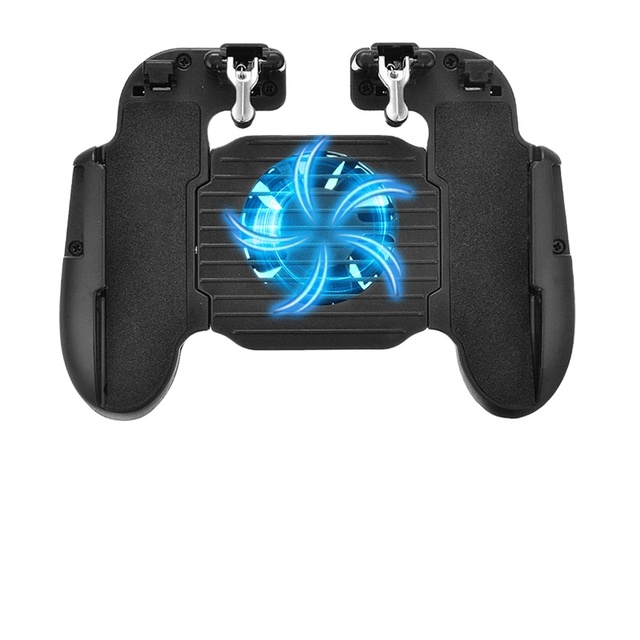 Mobile GamePad With Cooler Fan for PUBG Phone Game Controller Gamepads Joystick Metal Triggerstretchable Without Delay