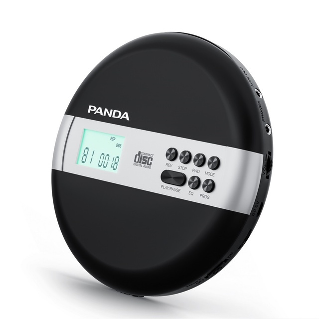 Huipu CD-11A Portable Non-Slip Shockproof Black Discman Music Player USB Display Remote Control Speaker-Compact CD Player