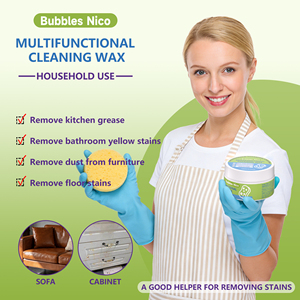 Pâte Nettoyante Dégraissante Écologique pour Graisse de Cuisinière, Saleté de Savon de Salle de Bain et Taches de Canapé, Nettoyant Domestique avec Éponge - Product Image 2