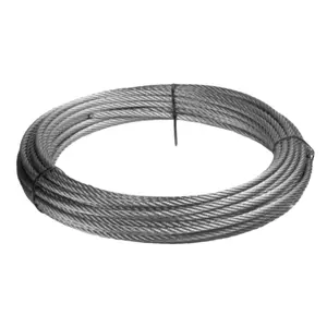 High Tensile Strength Heat Treated Galvanized Steel Wire Rope For Amusement Park / Outdoor Zip Line Equipment