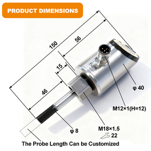 RS485 thông tin liên lạc dual-tham số đo lưu lượng cho nước và chất lỏng Temp chuyển đổi với 4-20mA đầu ra loại sản phẩm cảm biến lưu lượng - Product Image 5