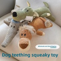 Jouet pour chien en peluche, interactif, mignon et durable, pour l'entraînement, motifs Lion, Éléphant, Loup
