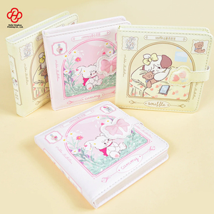 Cahier en cuir rétro <span class=keywords><strong>Mikko</strong></span> avec boucle magnétique Girly coeur imprimé planificateur Pages intérieures colorées de grande valeur carnet de notes - Product Image 1