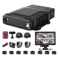 Vehículo Cctv Tarjeta Sd Mdvr Gps 4G Wifi Camión Cámara 4G Ahd Car Mobile Dvr Kits 4 canales H.265 Video/Audio Ai Mdvr Drive Fatigue