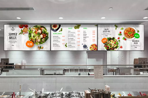 Hiseeview LCD Custom Digital Menu Boards Indoor Ultra Thin 4K 350 Nits Brightness Free CMS <b>Wall</b>-<b>Mounted</b> Hanging for Restaurants - Product Image 3