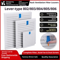 Type de bouton de traction filtre remplaçable coton avec couvercle de filet de persienne de ventilateur armoire électrique ensemble de filtres de ventilateur à flux axial ZL803804