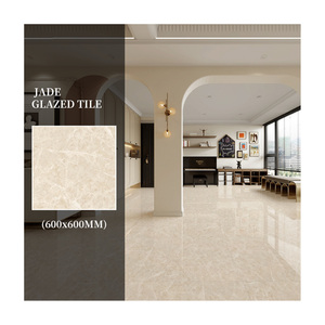 600x600 Beige Carrelage Gres Soluble <span class=keywords><strong>Sal</strong></span> Cerámica Piso Azulejos <span class=keywords><strong>de</strong></span> porcelana Dormitorio Sala <span class=keywords><strong>de</strong></span> estar <span class=keywords><strong>Jade</strong></span> Mármol 60x60 Azulejos esmaltados para pisos - Product Image 1