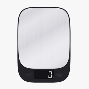 เครื่องชั่งดิจิตอลในครัว ความแม่นยำ 1 กรัม หน่วยแสดงผลสแตนเลส ฟังก์ชั่นตวงน้ำหนัก สำหรับการอบ กาแฟ ชั่งน้ำหนักอาหาร - Product Image 1