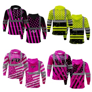 Sweater Keselamatan Bendera <span class=keywords><strong>USA</strong></span> Kustom PURE, Jaket Hoodie Hi Vis Pria, Kemeja Kerja Dengan Fleece, Pullover High Visibility, Hoodie - Product Image 2