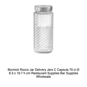 โถส่งของ 70 ซล. สูง 19.7 ซม. เส้นผ่านศูนย์กลาง 8.3 ซม. พร้อมฝาปิด Bormioli Rocco - Product Image 2