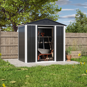 Capannone per attrezzi da <span class=keywords><strong>giardino</strong></span> a doppia pendenza capannoni per <span class=keywords><strong>biciclette</strong></span> porte scorrevoli - Product Image 3