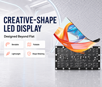 Écran LED flexible d'intérieur Transtech, écran incurvé P1.25/P1.5/P1.8, 7680 Hz, haute fréquence de rafraîchissement pour la publicité