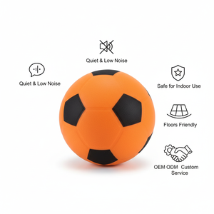 Juguete de fútbol para entrenamiento en interiores, de espuma PU suave para niños, OEM, venta al por mayor, balón de fútbol silencioso - Product Image 1