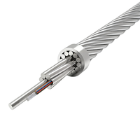 Kabel Udara Shenguan OPGW Serat Optik Komposit Desain Unitube Single Mode G652D untuk Komunikasi Daya