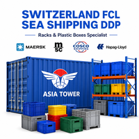 Équipement de stockage, expédition maritime LCL+Express via DHL/UPS/FedEx, expédition en 2 jours, livraison DDP porte-à-porte pour les racks et les caisses de manutention en plastique