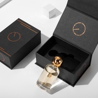 Boîtes à Parfum de Luxe Noires avec Logo Personnalisé, pour Flacons Magnétiques de 30 ml, 50 ml, 100 ml, Emballage Cadeau Cosmétique en Papier