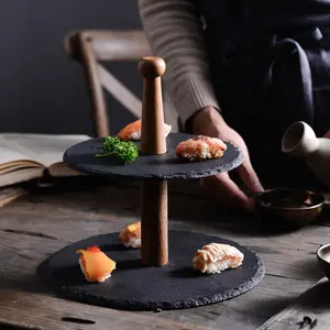 Thả Vận Chuyển Creative Rock Nhiều Lớp Sushi Tấm Cupcake Khay Món Tráng Miệng Đứng Hiển Thị Món Tráng Miệng Bánh Tấm