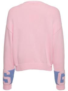 Pull-over tricoté pour hommes avec logo personnalisé OEM & ODM Pull en jacquard à manches longues et col rond de personnages de dessins animés en rose - Product Image 5