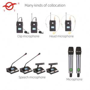 Amplificador Usb con soporte de micrófono Estudio profesional <span class=keywords><strong>Mejor</strong></span> calidad Inalámbrico Uhf 8 canales Body Pack Auriculares 8 canales Kit - Product Image 4