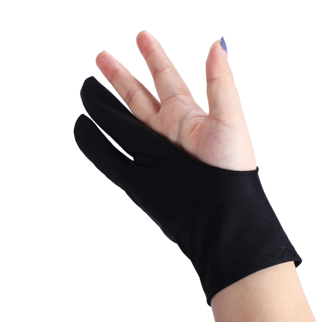 Anti-touch Two-Fingers Hand Practice Painting Gloves for Tablet Digital Board Screen Touch Drawing Oil Painting Art Supplies