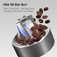 Moulin à café électrique portable ZeroHero Mini, broyeur conique, rechargeable par USB-C, pour expresso