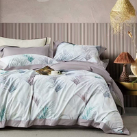 Ensemble de literie 3 pièces certifié OEKO-TEX 200TC, antibactérien, écologique, motif floral végétal, 100% coton, pour usage domestique, personnalisé en usine