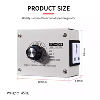 Adjustable Voltage Regulator AC220V 4000W SCR Dimmer Speed Temperature Light Compact Variable Voltage Controller