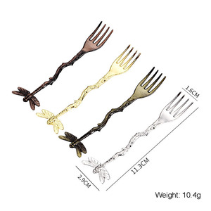 Set di Forchette Mini Libellula di Lusso in Lega di Zinco da 4,4 Pollici per Casa, Ristorante, Hotel, Forchette per Escargot, <span class=keywords><strong>Pasticceria</strong></span> e Lumache - Product Image 6