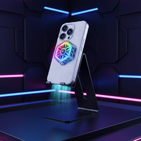 Support de téléphone magnétique en aluminium avec refroidisseur RGB et clip de refroidissement semi-conducteur pour le gaming et le streaming en direct