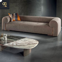 Le canapé combiné modulaire de salon moderne nouvellement conçu Villa Creative Linen Luxury Straight Row Sofa