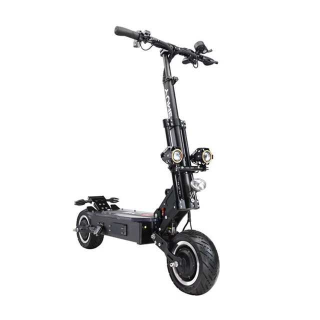 For 250W Dual Motor Foldable Electric Scooter 11" Off-Road Fat Tire 25km/h Full Suspension Hydraulic Brakes Waterproof for