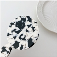 Miroir de poche portable rond en écaille de tortue rétro en acétate écologique, petit miroir de maquillage quotidien pour les mains