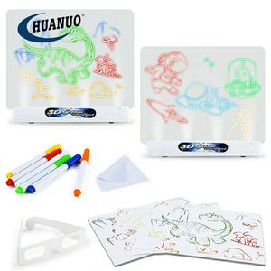 キッズ3Dルミナス落書きライトボード製図板ネオンLEDグロータブレットセット製図玩具 - Product Image 1