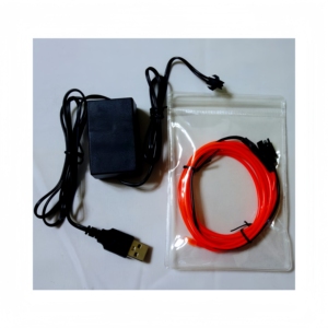 2.3mm 300cm blu EL filo con spina USB-A EL filo Inverter, funziona su batterie 3-12V (ideale per disegni portatili - Product Image 4