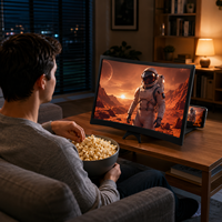 12-Inch Curved Mobile Phone Screen Magnifier 3-4X HD Enlarged Stand Hand-Free Eye Protection Plastic Gaming Binge Watching Live