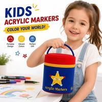 Vente en gros de feutres acryliques à pointe souple pour enfants, en tissu croisé, pour le dessin et le gribouillage des étudiants